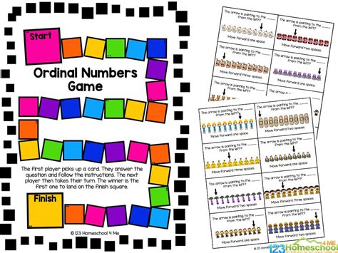 {FREE} Ordinal Numbers Game for Kindergarten.
